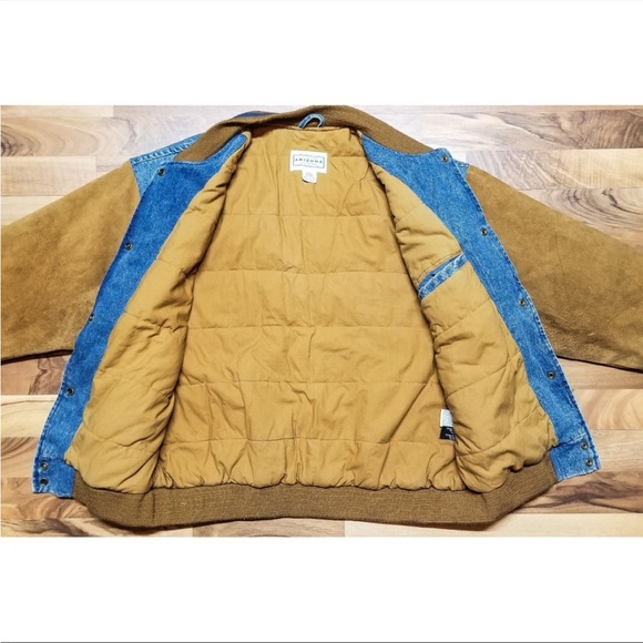Vintage Arizona Denim & Suede Leather Jacket. WOW! - Picture 3 of 6